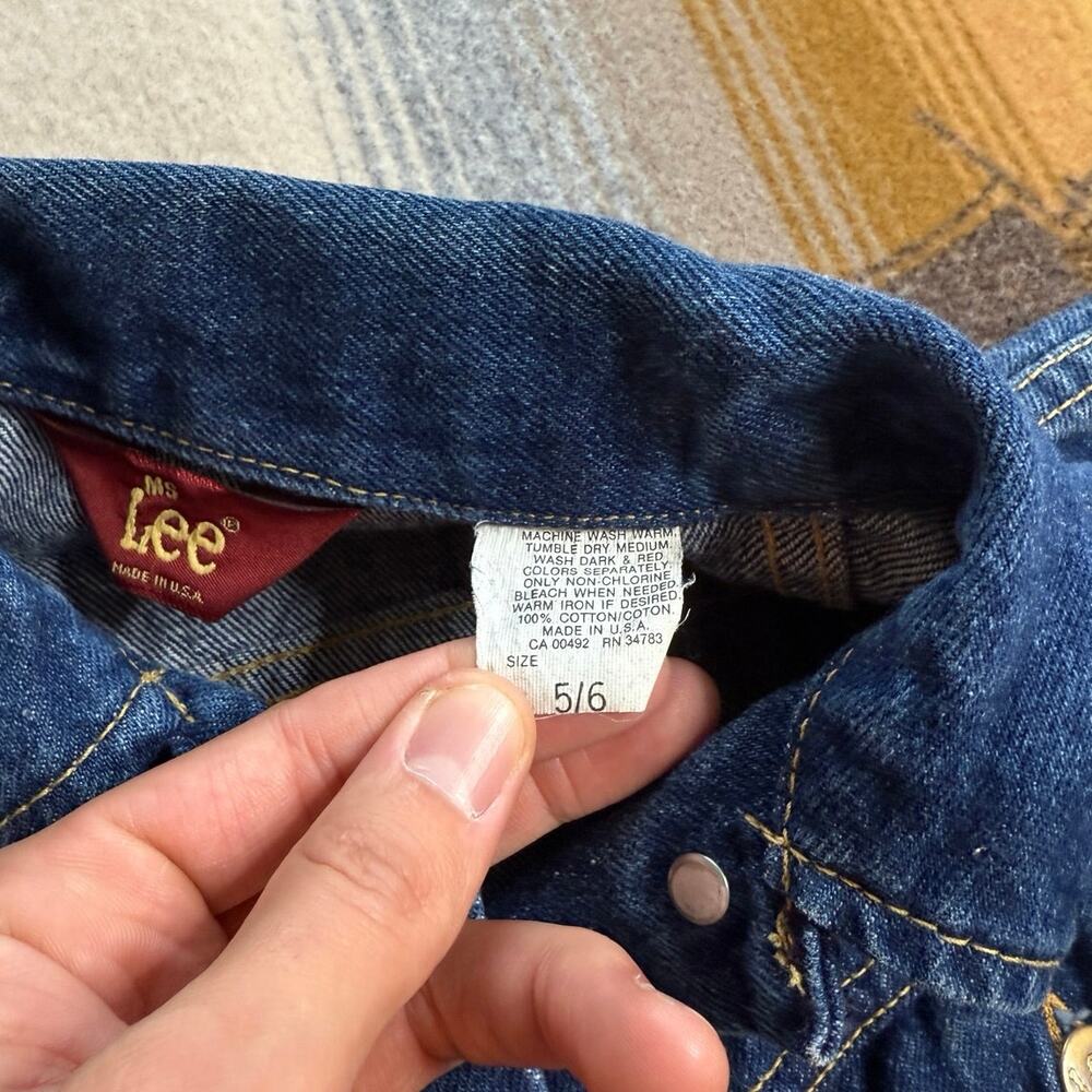 Vintage 80s Women’s MS Lee Denim Jacket Size 5/6 Made In USA - Picture 4 of 8